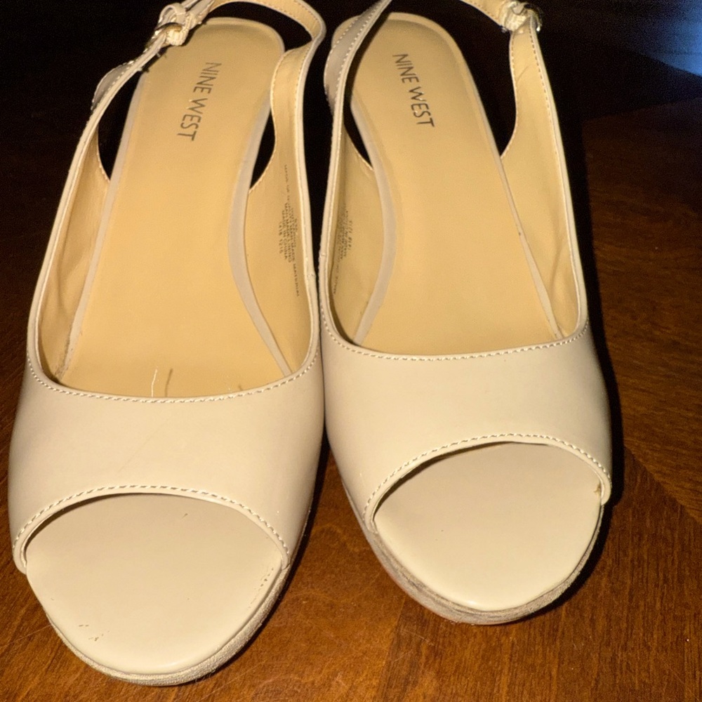 Nine West Women's Cream Slingback Shoes